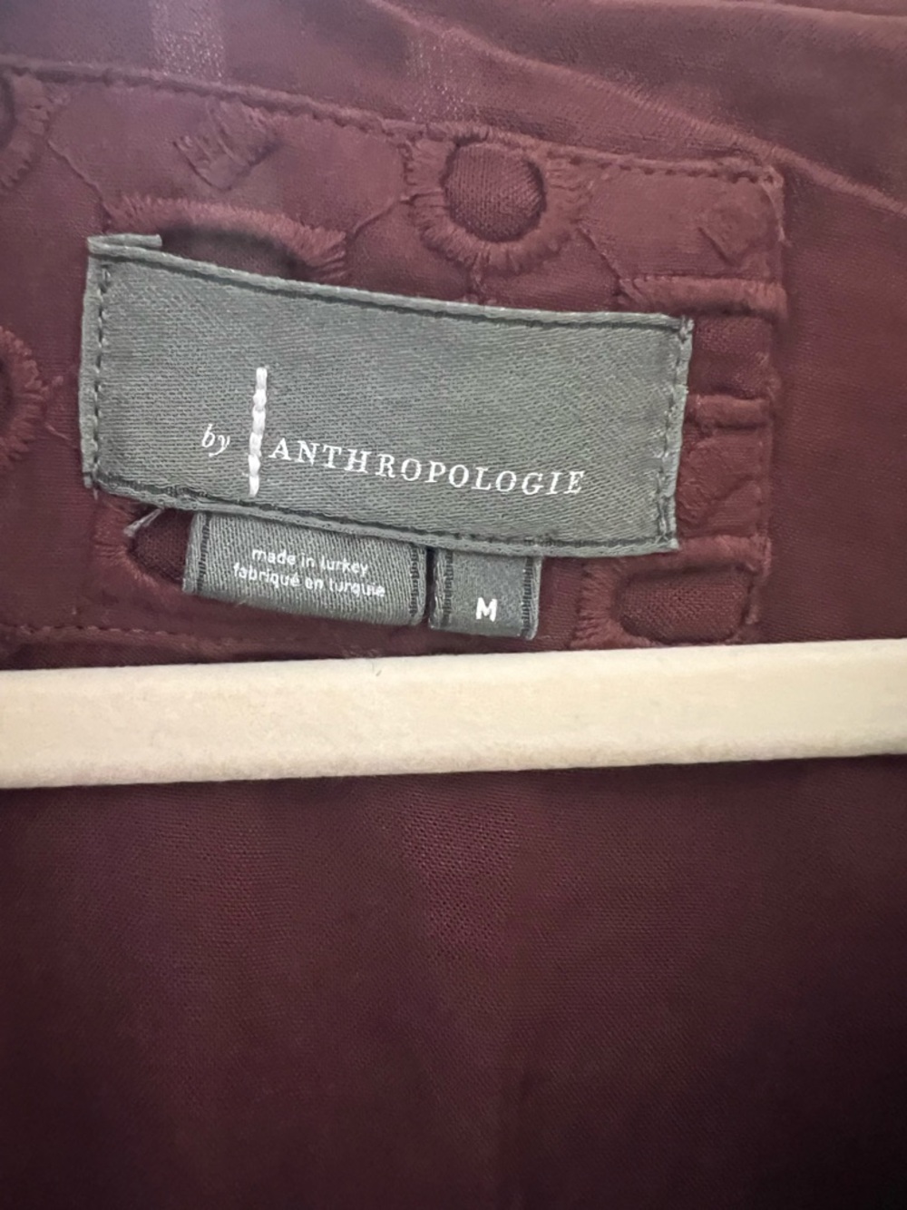 Anthropologie Burgundy Eyelet Somerset Maxi Dress - Picture 4 of 8
